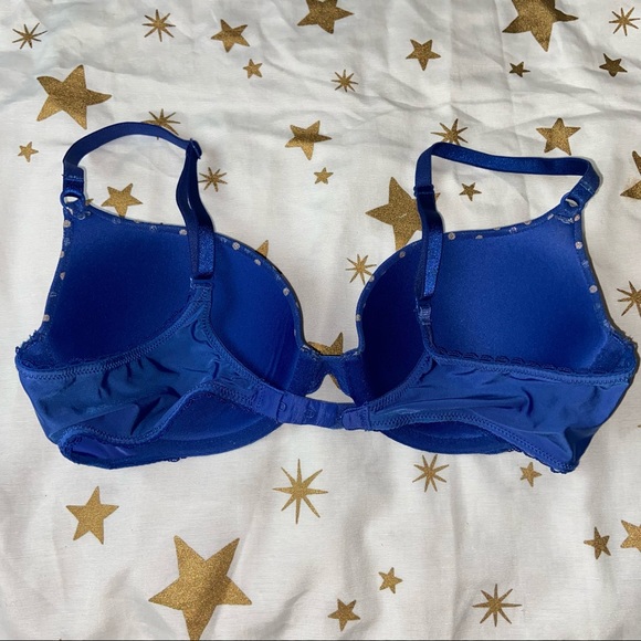 Victoria’s Secret Blue Silver Polka Dot Bra 34C - Picture 4 of 5